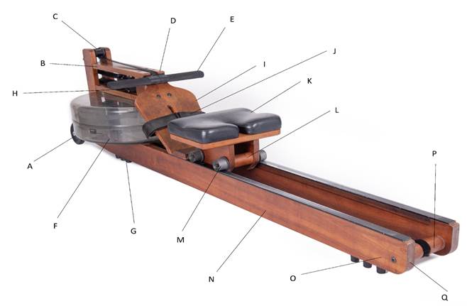 A rowing machine with white text

Description automatically generated